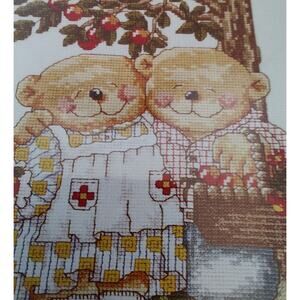 The World of Cross Stitching A Bumper Crop Bears Apples Cross Stitch Pattern